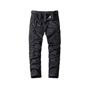Personalizable ligero de los hombres de cintura media Cargo Pantalones de negocios Casual Multi-Bolsillo Hip Hop Streetwear Pantalones de trabajo personalizado - Product Image 1