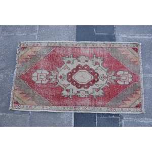Vintage Turkish <b>Wool</b> Area Rug 17' X 29' <b>Red</b> Beige Traditional Style Patchwork Design for Living Room Decor Flat Weave Latex - Product Image 3