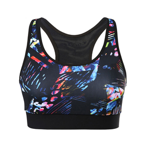 High quality yoga wear sublimation sports bra custom logo fitness sexy <b>cross</b> back Sublimation yoga bra - Product Image 6