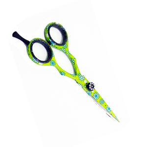 Top Quality Hair Cutting <b>Scissors</b> Flower <b>Paper</b> Coated Hair Shears Hair Cutting Tool Barber <b>Scissors</b> Made Stainless Steel - Product Image 5