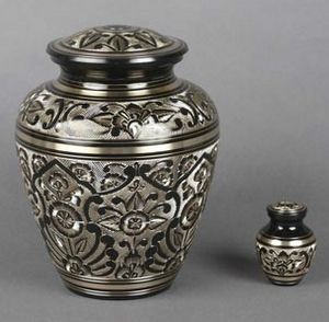 Urna Funeraria de Latón Niquelado con Cuentas de Perlas Arcadia para Adultos, Estilo Único, Suministros Funerarios de Lujo, Urna de Cremación para Adultos - Product Image 5