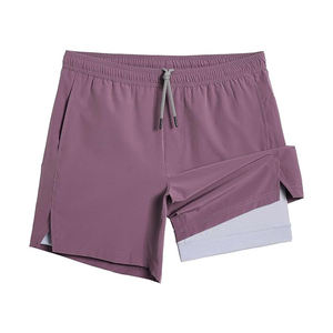 New 2 in 1 Running Training Sport <b>Shorts</b> Quick Dry with Side Pocket Gym Fitness Basketball Polyester Workout Track <b>Short</b> <b>for</b> <b>Men</b> - Product Image 1