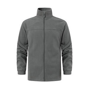 Chaqueta de Forro Polar Gris Pizarra de 240 g/m², Gruesa, Térmica, Capa Intermedia, Ropa de Trabajo de Otoño, OEM al por Mayor, Cierre Completo, Bordado Frontal - Product Image 1