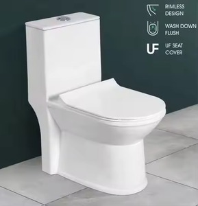 Inodoro de cerámica sifónico de una pieza montado en el suelo de cerámica sifónico de una pieza - Product Image 6