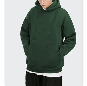 Fabricant de sweat à capuche surdimensionné en coton avec logo personnalisé unisexe grande taille vêtements d'hiver sans ficelle épais blanc design uni - Product Image 6