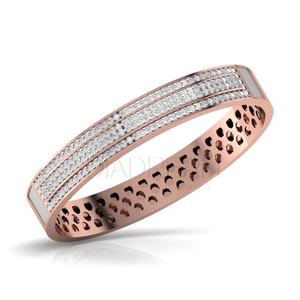 สร้อยข้อมือเพชรทรงกลมดีไซน์พิเศษสำหรับผู้หญิง ชุบทองบนเงินแท้ เหมาะสำหรับงานแต่งงานหรือเป็นของขวัญ - Product Image 6