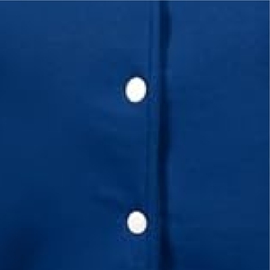 เสื้อแจ็คเก็ตวาร์ซิตี้สีน้ำเงินโคบอลต์แบบครอปสำหรับผู้หญิง แขนเสื้อสีขาวตัดกันและขอบลายทาง - Product Image 5