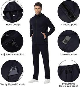 ชุดวอร์มมีฮู้ดสำหรับผู้ชายและผู้หญิงชุดออกกำลังกายผ้าโพลีเอสเตอร์แบบสั่งทำ - Product Image 3