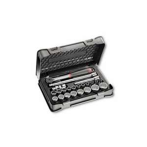 Ensemble d'outils Usag de 23 pièces avec douilles hexagonales dans un coffret ABS pour usage professionnel - Product Image 1