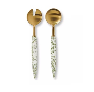 Nouvel ensemble de couverts en métal à prix de gros, fourchette en laiton de style moderne avec manche décoré d'un paon, faible MOQ pour la vente en gros - Product Image 1
