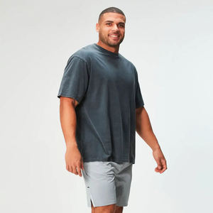 Camiseta de Verano con Estampado Gráfico Personalizado, Estilo Urbano Vintage, 250GSM, Talla Grande, Lavado Ácido, 100% Algodón, Gruesa, Antiarrugas, Manga Corta - Product Image 1