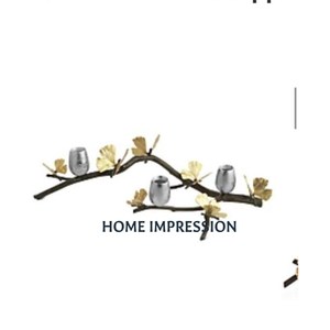 Dernières branches couleur argent et or concevant un bougeoir et un support décoratifs en gros forme personnalisée chandelier pour la maison - Product Image 6