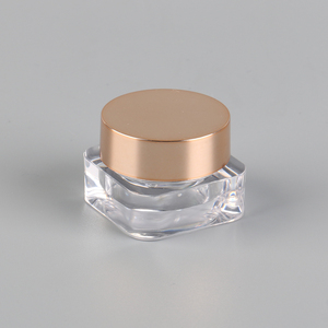 2G nhỏ rõ ràng long lanh mỹ phẩm vuông Jar Rỗng trong suốt mini bóng mắt Nồi bột móng tay với nắp vàng - Product Image 6