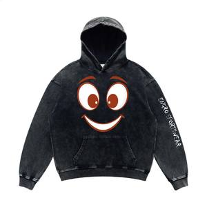 Sweats à capuche en coton pour hommes Sweats à capuche streetwear vintage surdimensionnés en coton délavé à l'acide de haute qualité pour hommes, 400gsm - Product Image 6