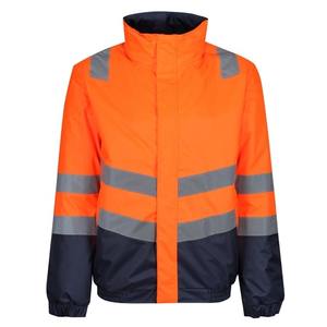 2024 Customizable Orange Safety Jacket Men High Quality Reflective Canvas <b>Work</b> Jacket Hooded <b>Stand</b> Winter High-Visibility - Product Image 5