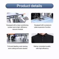 Machine à coudre automatique haute vitesse SOMAX SM-05PC pour patte de boutonnage de chemise |   Machine à coudre entièrement automatique pour une production efficace