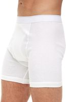 Boxers mi-hauts en coton et élasthanne tricotés pour hommes, noirs unis, respirants, écologiques, séchage rapide, pour adultes