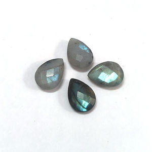 Haute qualité 4 pièces 14x10mm poire briolette gemmes de labradorite naturelle 19.75 Cts Lot US $9 toutes les pierres précieuses en vrac ventes de brevets américains IROC - Product Image 1