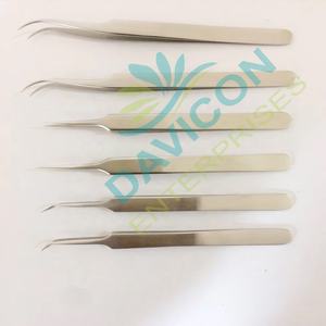 Lot de pinces à cheveux de haute qualité, en acier inoxydable, à pointe droite et courbée - Product Image 2