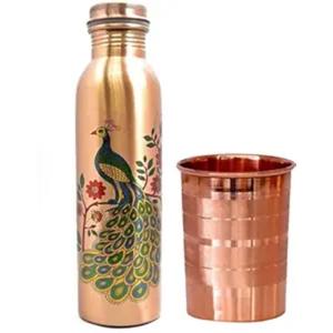 Botella de Cobre y Vidrio de Alta Calidad a Prueba de Fugas con Boca Ancha y Fácil Limpieza para Uso en Yoga, Gimnasio y Hospital - Product Image 3