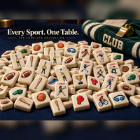 Tapis de Mahjong Thème Club Sportif 80x80cm Base en Caoutchouc Antidérapante Réduction du Bruit Housse de Table de Jeu de Société Vente en Gros