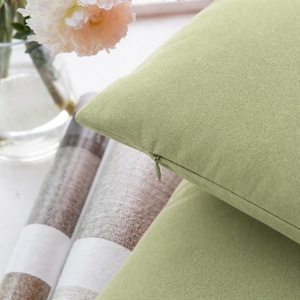 Housse de coussin en toile 100% coton, vert sauge, carrée, de qualité supérieure, pour canapé, hôtel, maison - Product Image 6