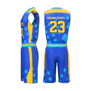 Camiseta de baloncesto de tela bordada sublimada de gran venta, camisetas de baloncesto reversibles de baloncesto de secado rápido, uniforme - Product Image 3