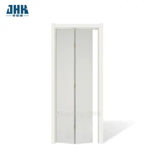 La porte intérieure pliante des conceptions de porte principale à bas prix à bas prix Apprêt blanc JHK-01