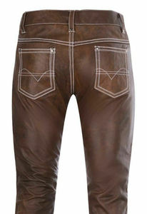 กางเกงหนังวัวสำหรับผู้ชายแบบสั่งทำ - Product Image 4