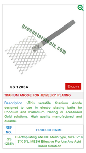 ANODE EN TITANE pour PLACAGE DE BIJOUX GS1285A - Anvil & Stakes - Outils à main - Product Image 2