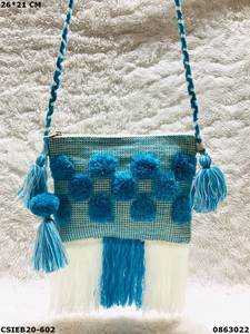 กระเป๋าคลัทช์ผ้าคอตตอนถักด้วยมือจากนักออกแบบสินค้ามาใหม่กระเป๋าราตรีทำมือในราคาถูกอินเดีย - Product Image 4