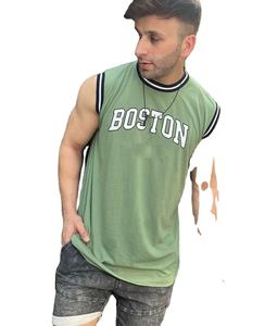 Camiseta de tirantes de entrenamiento de gimnasio de diseño personalizado para hombre, camiseta de entrenamiento de Spandex para Fitness con cuello de capucha para correr - Product Image 1