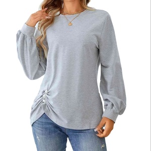 Nueva última sudadera para mujer, sudadera con diseños personalizados, jersey liso transpirable y sostenible con cuello redondo - Product Image 1