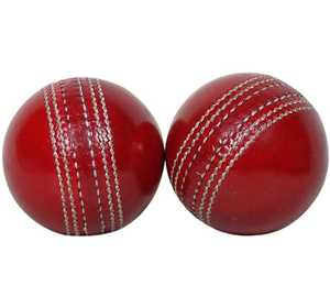 Hardball de cuero duradero profesional para Cricket y Match Play Bolas programadas de color rojo blanco rosa - Product Image 4