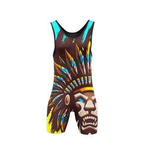 Singlets de Lucha de Una Pieza Cómodos, Sublimados, de Alta Calidad, Transpirables, de Secado Rápido, con Logotipo Personalizado, Colores Personalizados, Ropa Deportiva de 180g - Product Image 5