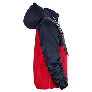 เสื้อแจ็คเก็ตบอมเบอร์แบบสวมหัวสั่งทำพิเศษ พร้อมซิป ¼  คุณภาพสูง แจ็คเก็ตกันลมไนลอน สำหรับใส่ฝึกซ้อมในฤดูใบไม้ร่วง แจ็คเก็ตแบบต่อผ้า - Product Image 5