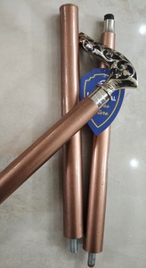 Bastón de madera de hoja dorada negra antigua, bastones Vintage de diseñador de alta calidad, mango de goma, punta de latón, regalo de actividad al aire libre - Product Image 5