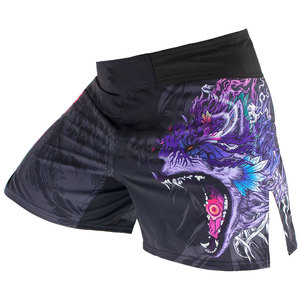 Shorts de boxe personnalisés pour adultes, service OEM en gros, impression numérique, 100% polyester, design de logo personnalisé, vêtements d'arts martiaux - Product Image 1