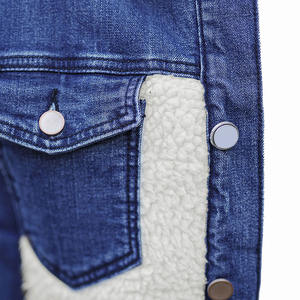 Veste en jean de haute qualité pour hommes, étiquette personnalisée, nouveauté col montant 100% coton tissu durable pour l'hiver meilleur prix - Product Image 4