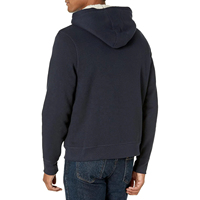 100% coton biologique hommes sweat à capuche zippé durable sweat à capuche doux avec fermeture éclair amical pull à motif solide