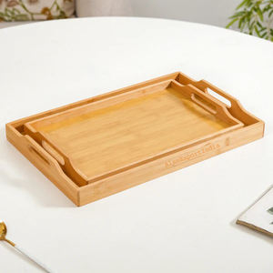 Modern Design Mango Wooden Serving Tray Platter Awesome Quality with Smooth <b>Surface</b> and Wood Handles Natural Finish - Product Image 6