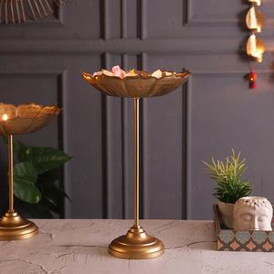 Hot Selling Classic and Simple Style Gold Urli with <b>Stand</b> for Diwali and Home Decor Stunning for Decorative Purpose - Product Image 3
