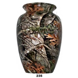 Urne de crémation en métal de Camouflage classique pour les cendres humaines - Product Image 1