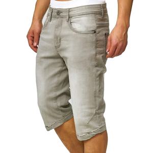 กางเกงยีนส์ขายส่งคุณภาพดี แฟชั่นฤดูร้อน ดีไซน์ใหม่ กางเกงยีนส์ขาสั้นลำลอง สีฟ้าอ่อน - Product Image 1