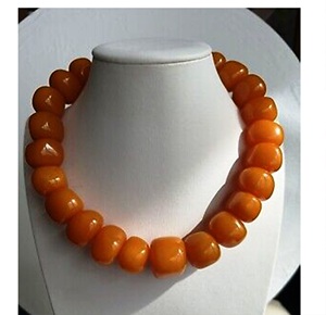 Gland de perles en bois Collier en corne de buffle naturelle Produit indien fait à la main - Product Image 6