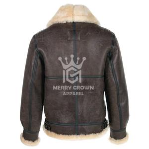 แจ็คเก็ตบอมเบอร์หนังแกะผสมผ้าแคนวาส ดีไซน์ล่าสุดปี 2025 กันน้ำ ใส่ได้สองด้าน มีโลโก้ด้านหน้า สไตล์วินเทจสำหรับผู้ชาย ขายดี - Product Image 2