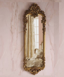 Espejo de pared sostenible para habitación, espejo de forma ovalada montado en la pared con borde hecho a mano de diseñador clásico para Baño - Product Image 2