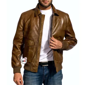 Genuine Sheepskin Bomber Leather Jacket Men Motorcycle Leather Jackets Multi Color Men s Leather Jacket Brand new MRI High