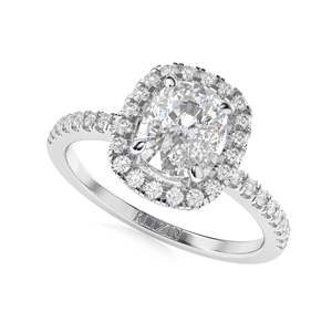 รัศมีประดับเพชรสำหรับผู้หญิงพร้อมแหวนหมั้น - Product Image 4