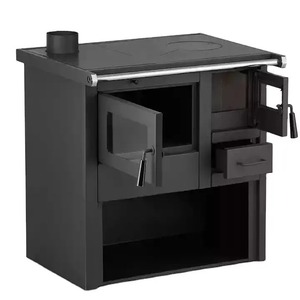 New Hearthstone Wood Stove Single Door <b>Cast</b> Iron Black Freestanding with Ash <b>Pan</b> Direct Vent Modern Outdoor Wood-Burning Pellet - Product Image 2